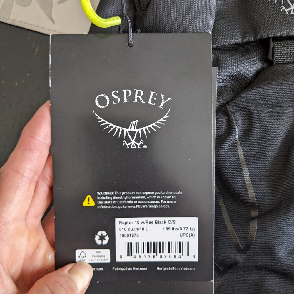Osprey Raptor 10 Men's Bike Hydration Backpack - Picture 6 of 7